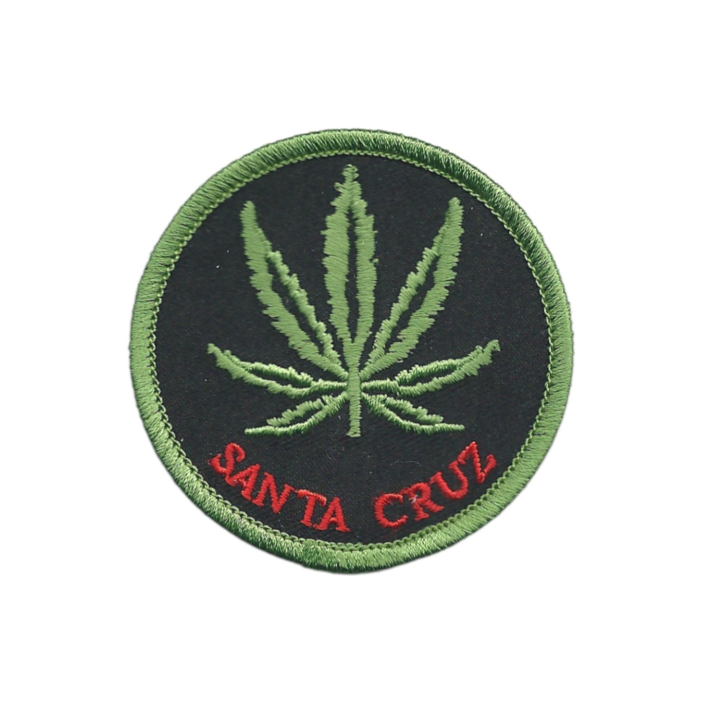 Santa Cruz Leaf Souvenir Iron On Embroidered Patch - SANTA CRUZ-420