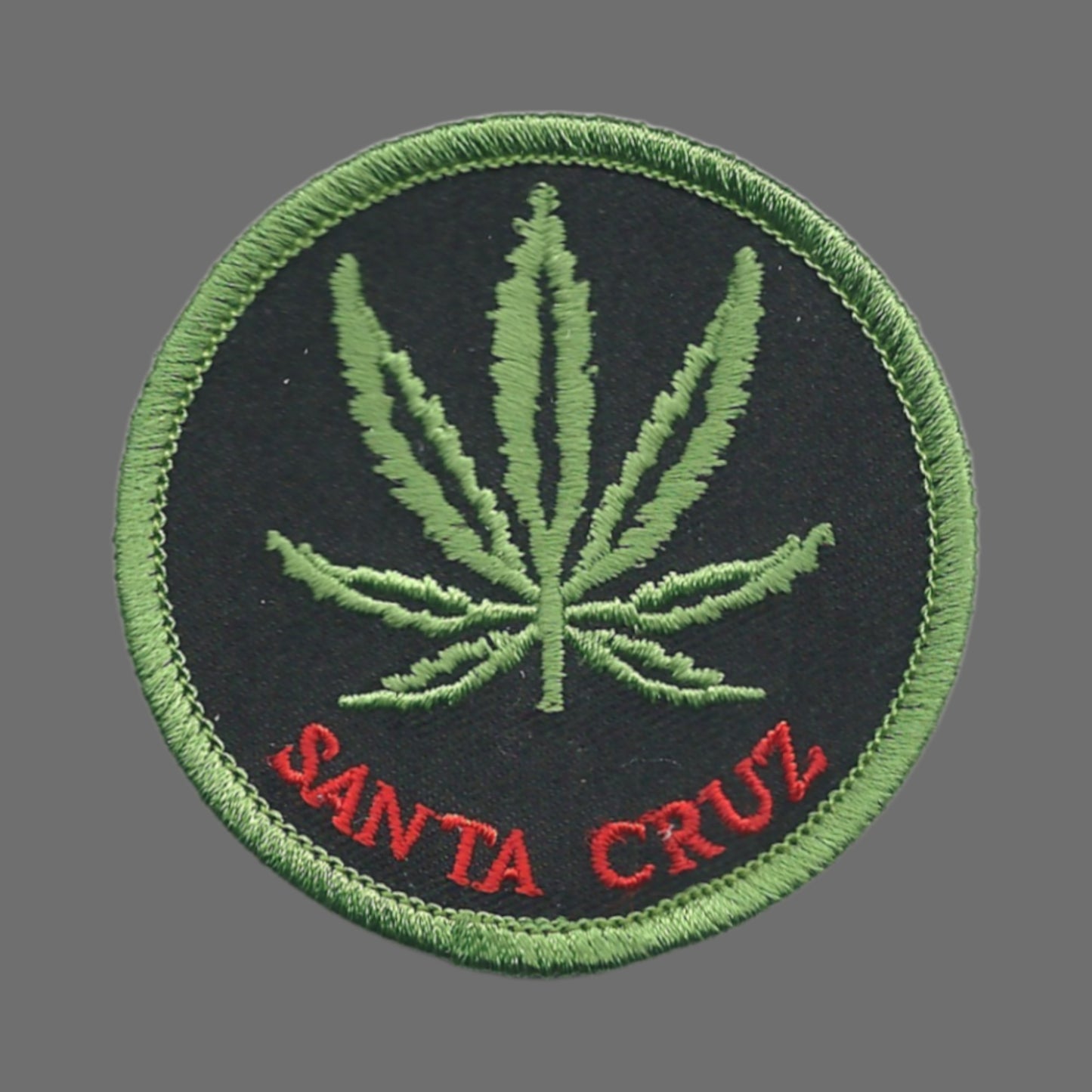 Santa Cruz Leaf Souvenir Iron On Embroidered Patch - SANTA CRUZ-420