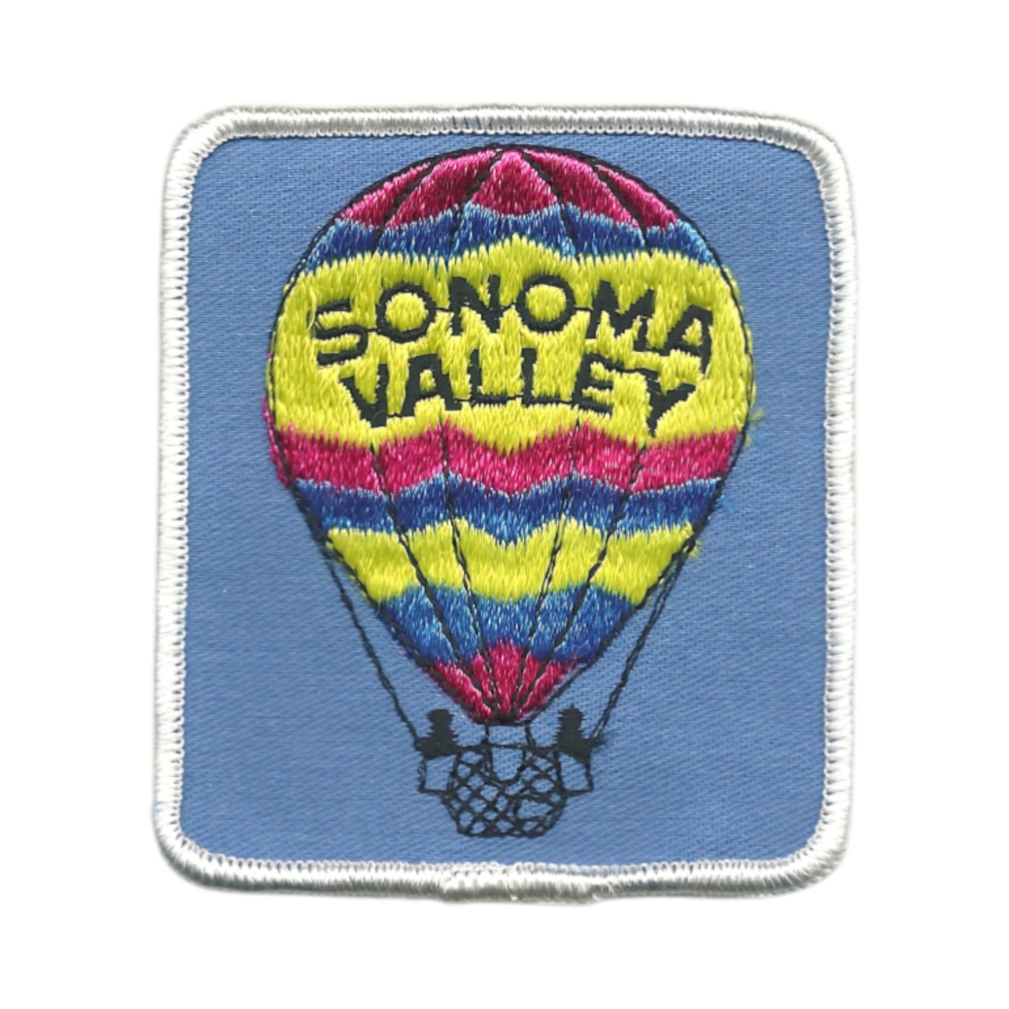 Vintage SONOMA VALLEY Hot Air Balloon Embroidered Souvenir Patch SEW ON - SONOMA-15