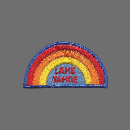 Vintage LAKE TAHOE Rainbow Souvenir Embroidered Patch SEW ON - TAHOE-04B