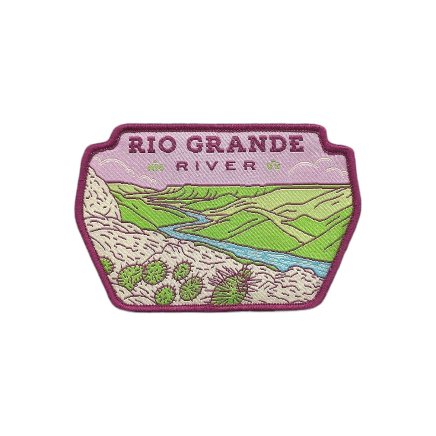 Rio Grande River Patch – Colorado Texas Mexico - Travel Patch – Souvenir Patch 3.75" Iron On Sew On Embellishment Applique
