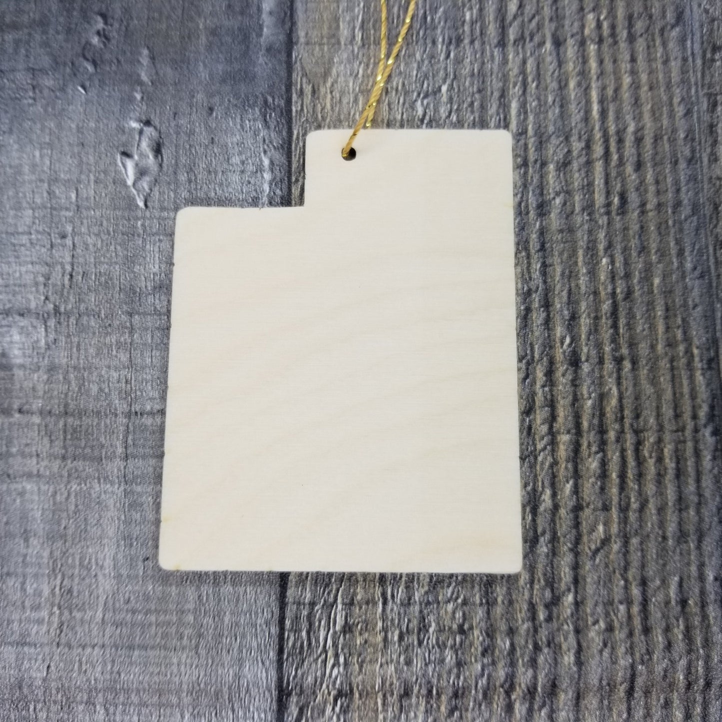 Utah Wood Ornament - UT State Shape with State Motto - Handmade Wood Ornament Made in USA Christmas Decor - 15468