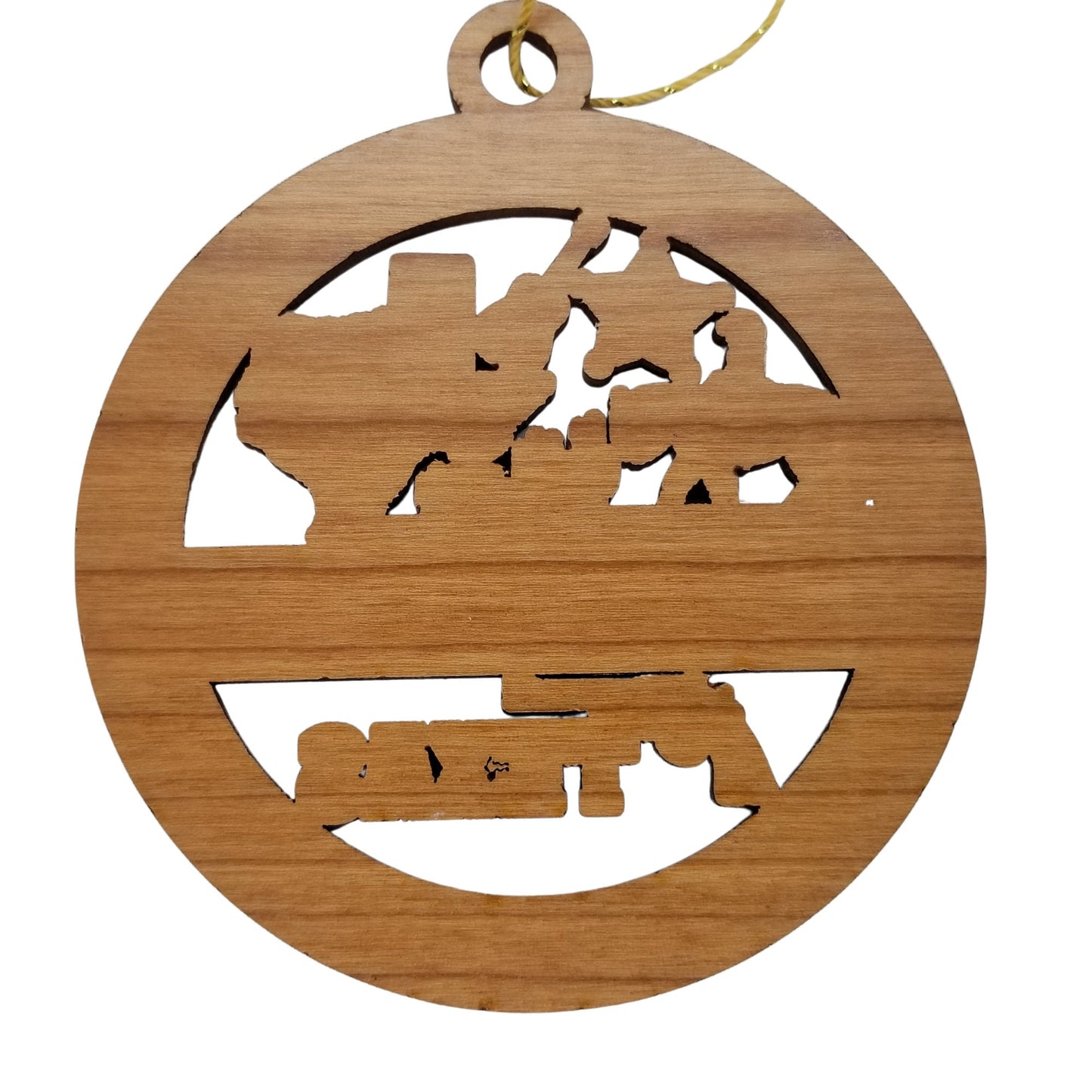 Texas Wood Ornament - TX Souvenir - Handmade Wood Ornament Made in USA State Shape Cowboy Horse Guitar Cactus Football Helmet Oil Drill