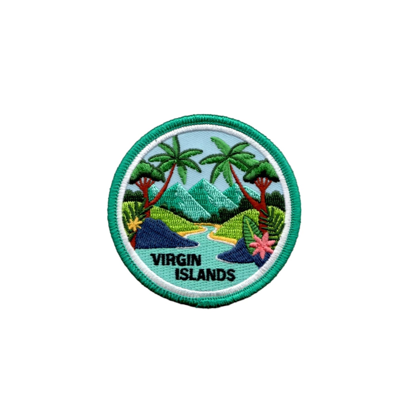 Virgin Islands Patch – Travel Gift – Iron On Embellishment Applique Badge Emblem 3 Inch - 10580