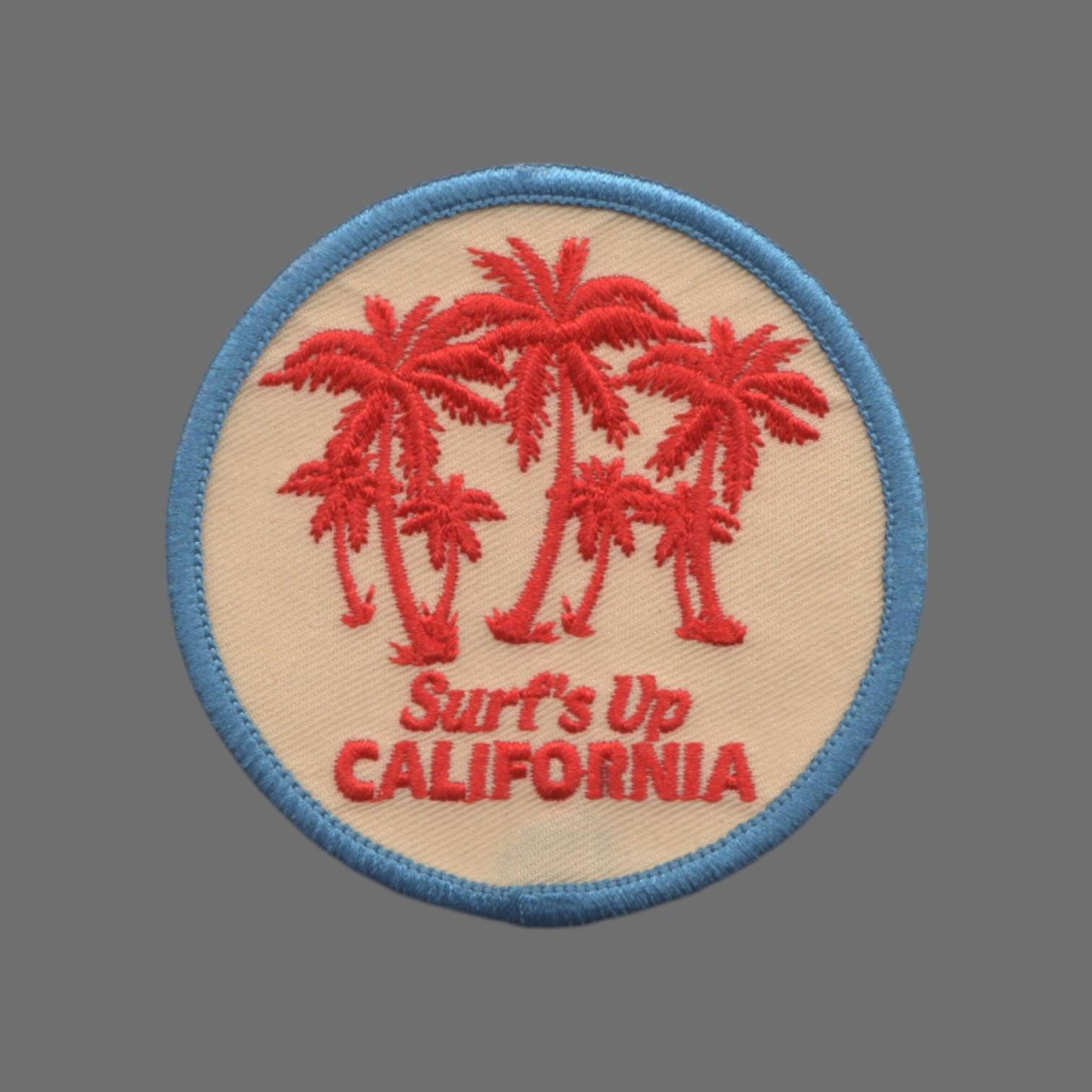 California Patch – Surfs Up Surfing Palm Trees – Iron On Souvenir Travel Patch – CA 3″ - 10581