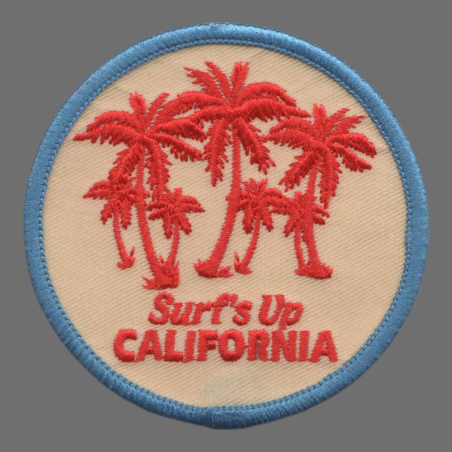 California Patch – Surfs Up Surfing Palm Trees – Iron On Souvenir Travel Patch – CA 3″ - 10581