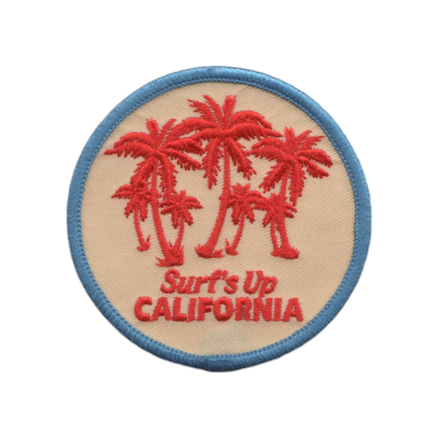 California Patch – Surfs Up Surfing Palm Trees – Iron On Souvenir Travel Patch – CA 3″ - 10581