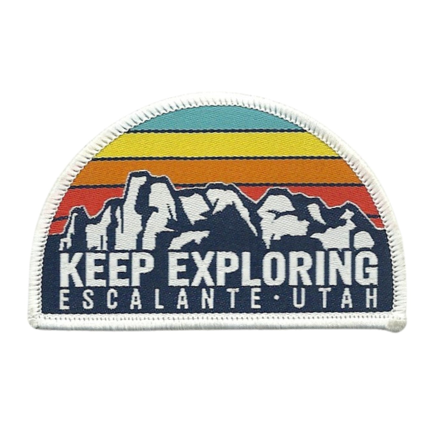 Utah Patch – UT Escalante Keep Exploring - Iron On Travel Patch – Souvenir Patch – Embellishment Applique – 3"