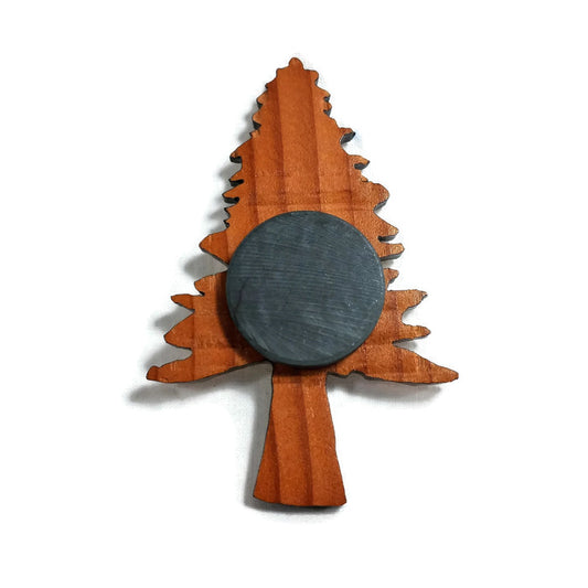 Tree Magnet Handcrafted Wood Souvenir California Redwood Handmade Made in USA - 4001