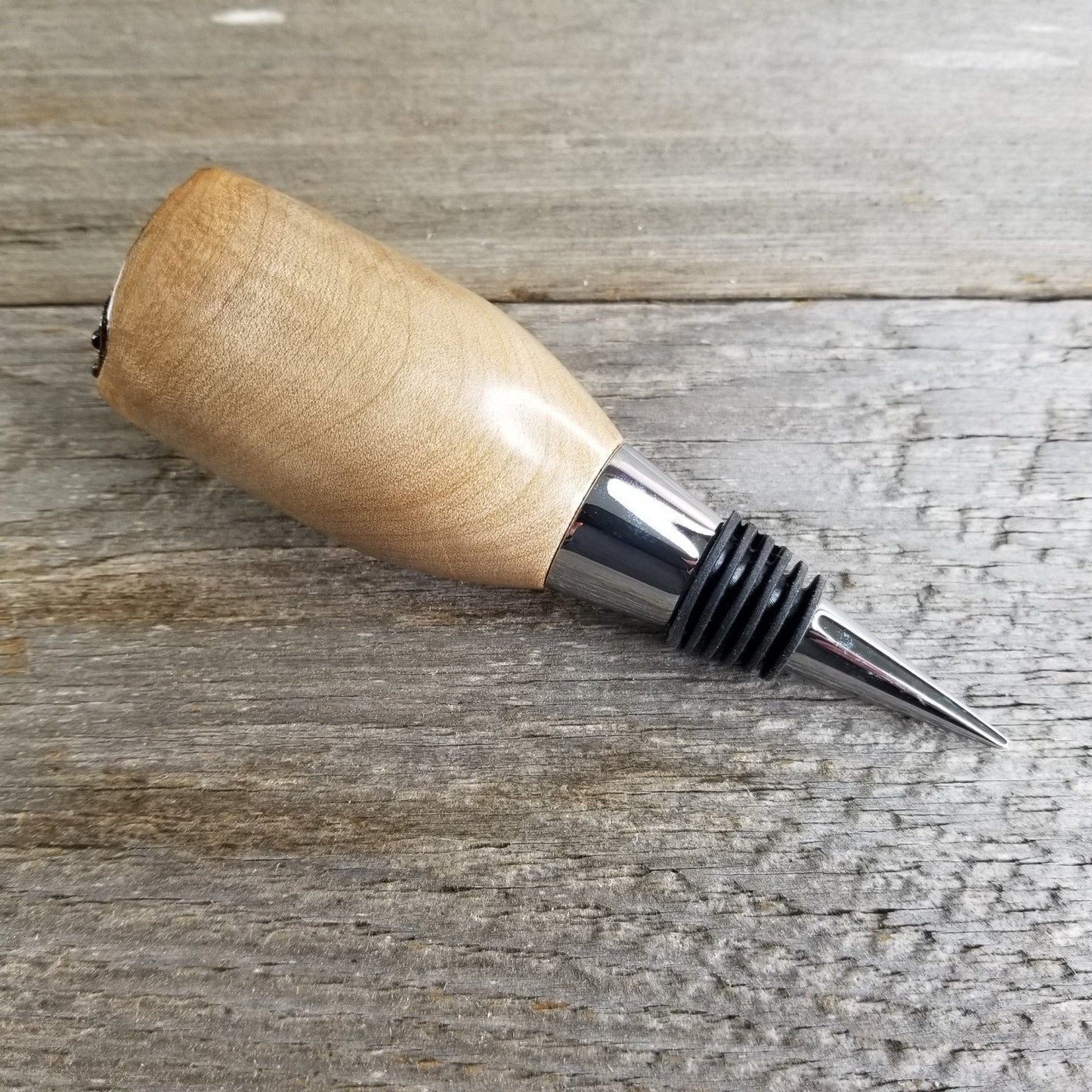 Maple Wine Stopper - Rustic Wood - Wedding Gift #312 Handmade Wood Gift