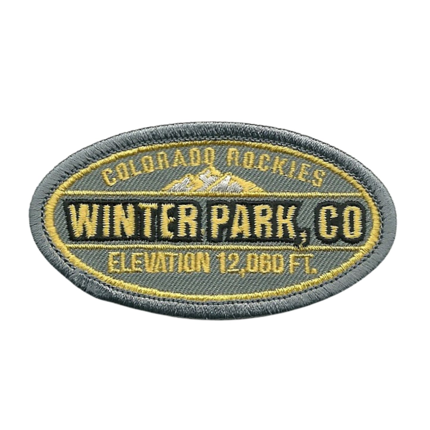 Winter Park – Colorado Patch – Ski Patch- CO Ski – Colorado Souvenir – Travel Patch – Iron On – Applique Embellishment 3" Oval