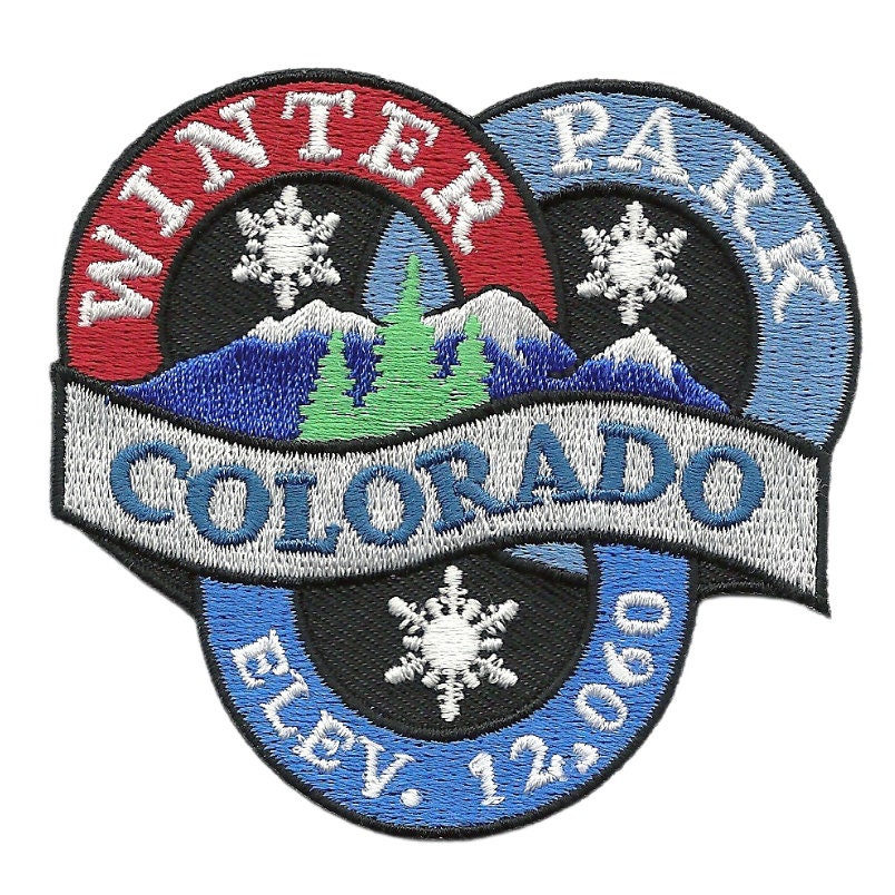 Winter Park – Colorado Patch – Ski Patch- CO Ski – Colorado Souvenir – Travel Patch – Iron On – Applique Embellishment 3"