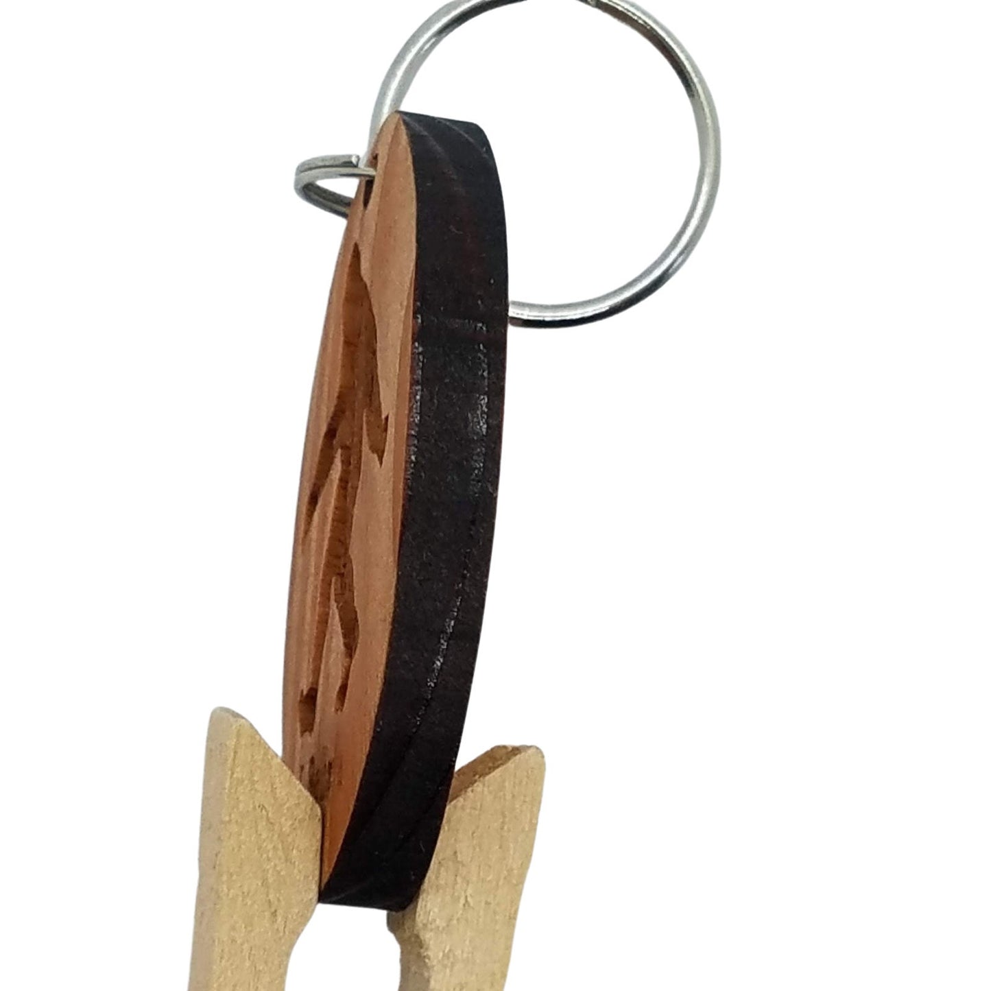 Sequoia National Park Redwood Trees Grove Wood Keychain California wood Souvenir Travel Gift - Wood Gift Key Chain Key Tag Key Ring - 4080SEQ