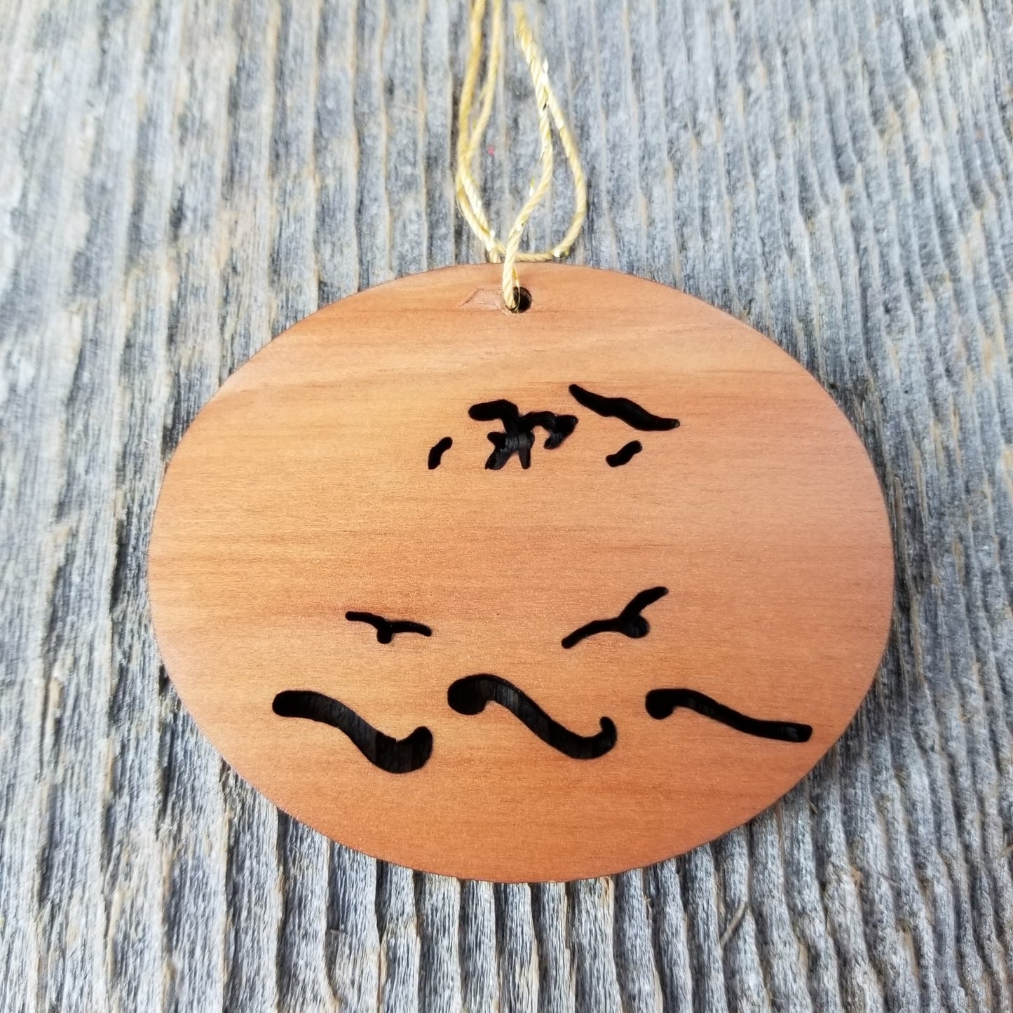 California Christmas Ornament Oval Wood Souvenir -15001