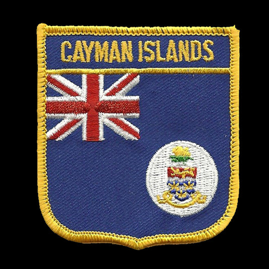 Cayman Islands Shield Patch Iron On Souvenir Badge Emblem Applique Accessory
