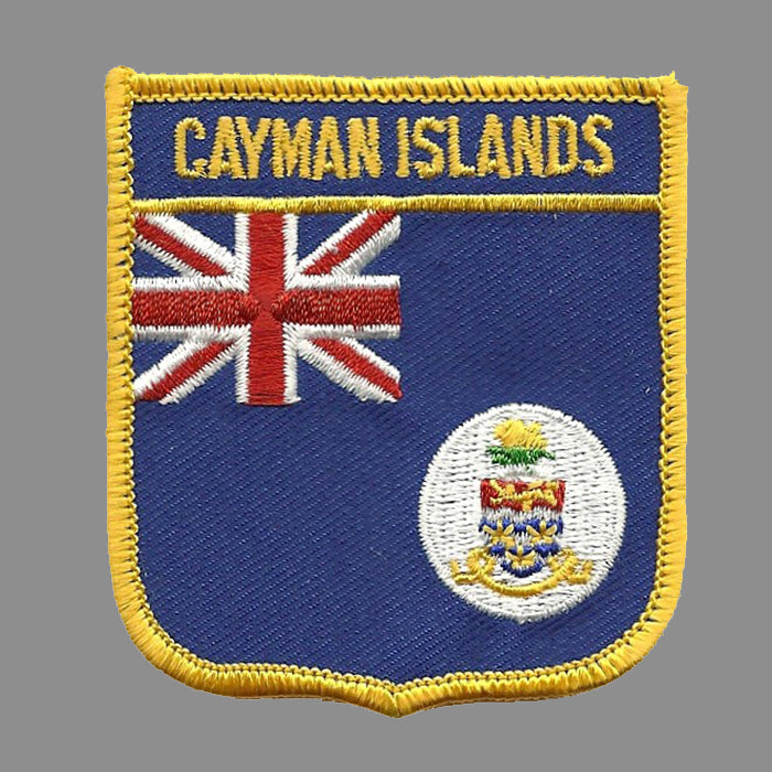 Cayman Islands Shield Patch Iron On Souvenir Badge Emblem Applique Accessory