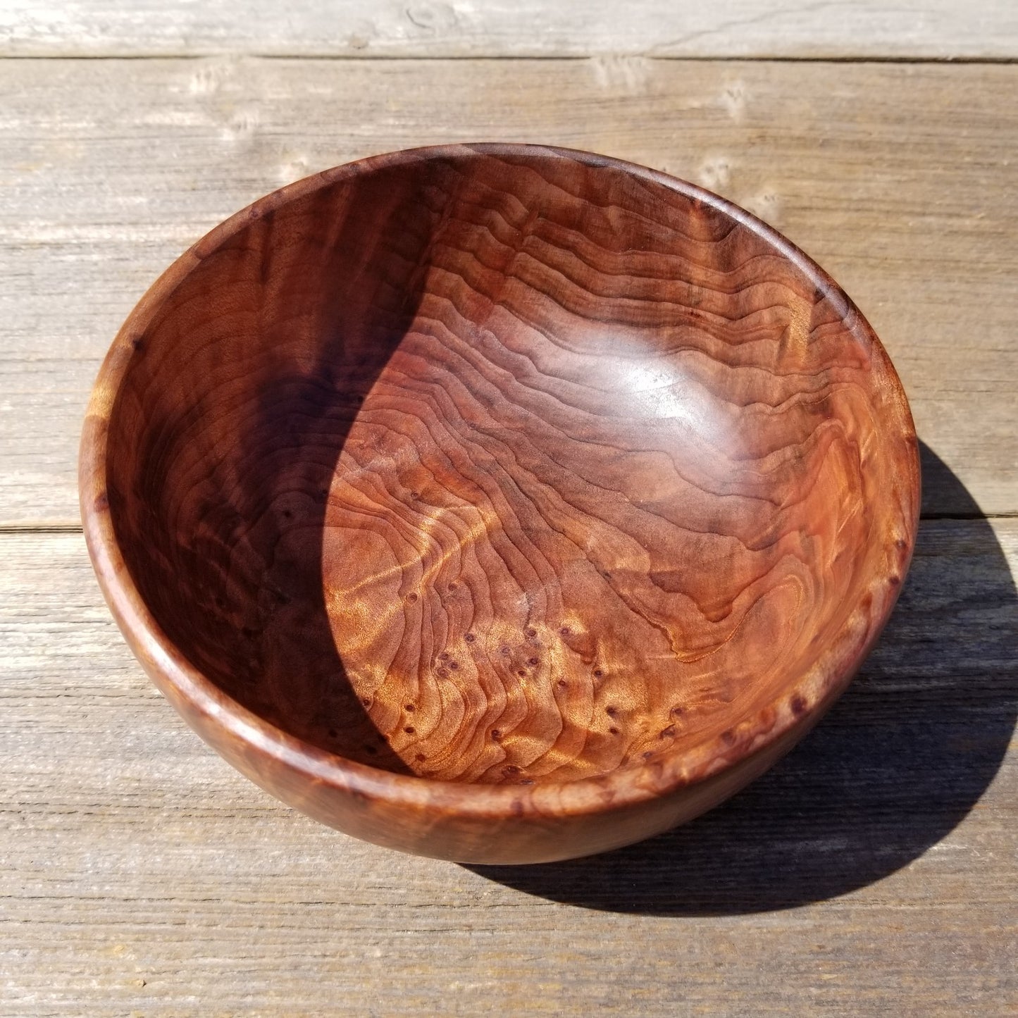 Wood Salad Bowl Redwood Bowl Handmade 5 Inch Beautiful Character #248 Unique