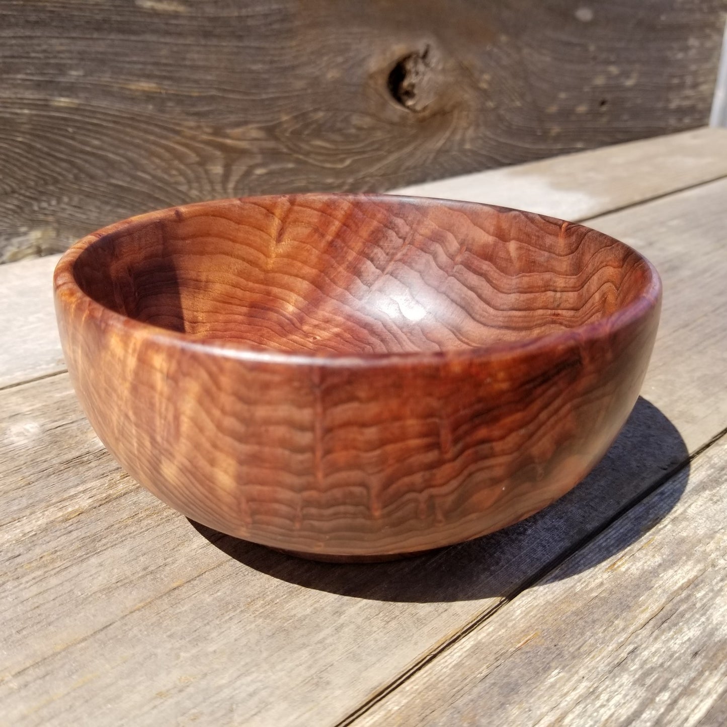 Wood Salad Bowl Redwood Bowl Handmade 5 Inch Beautiful Character #248 Unique