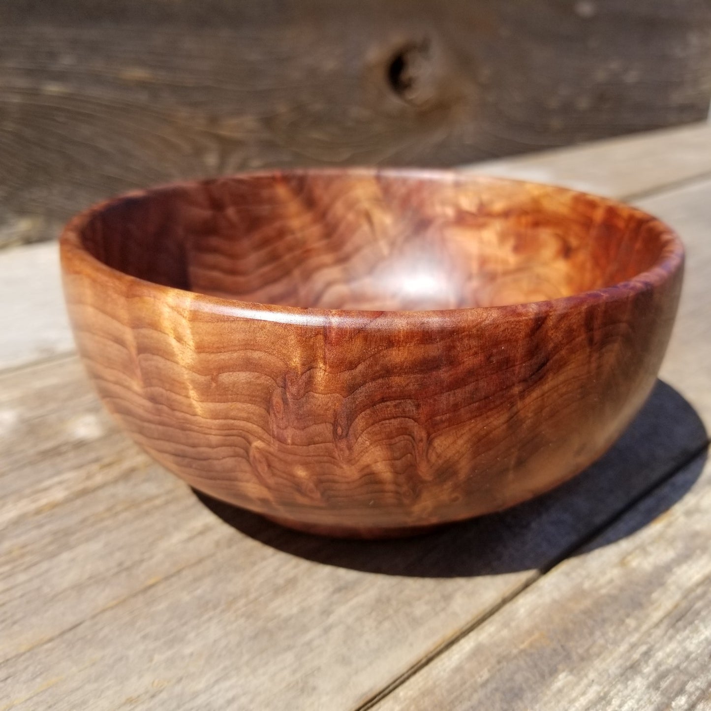 Wood Salad Bowl Redwood Bowl Handmade 5 Inch Beautiful Character #248 Unique