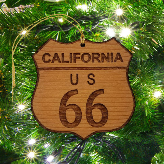 California Route 66 Ornament - Made in USA Souvenir - 15024