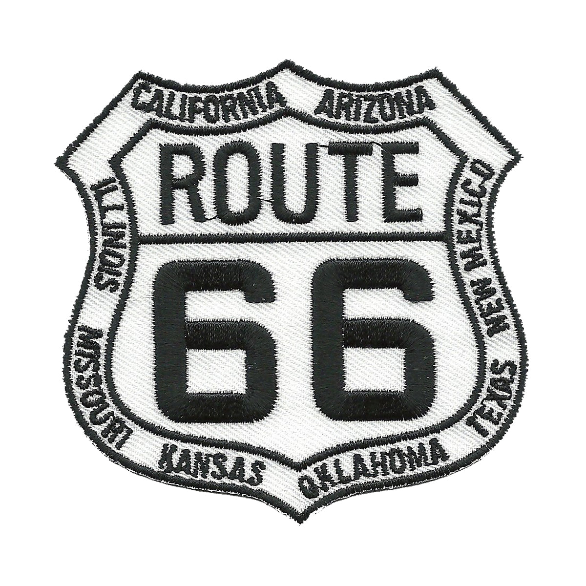 Route 66 With all Route State Names Iron On Patch Souvenir Emblem Badge Applique Accessory