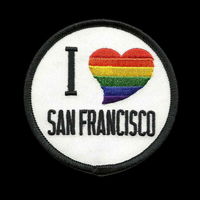 San Francisco Iron On Patch - I Love Heart SF - California Souvenir 2.5" SF-02-RB/2.5