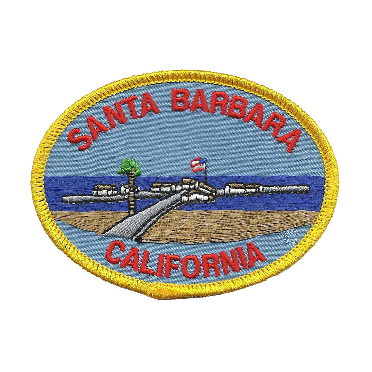 SANTA BARBARA CALIFORNIA Pier Souvenir Embroidered Iron On Patch - 4559