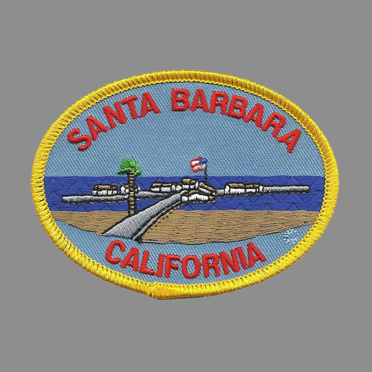SANTA BARBARA CALIFORNIA Pier Souvenir Embroidered Iron On Patch - 4559