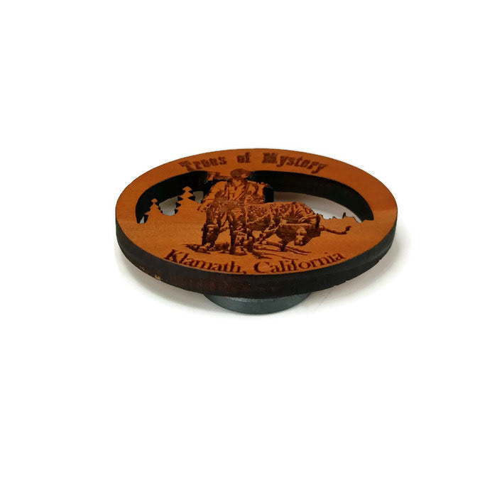 Trees of Mystery Souvenir Magnet Handcrafted USA Travel Wood Gift - M 4009