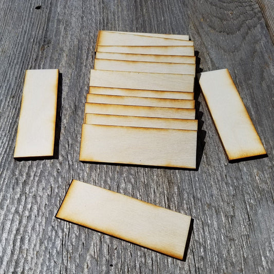 Wood Cutout Rectangles - 3 Inch - Unfinished Wood - Lot of 48 - Wood Blank Craft Projects