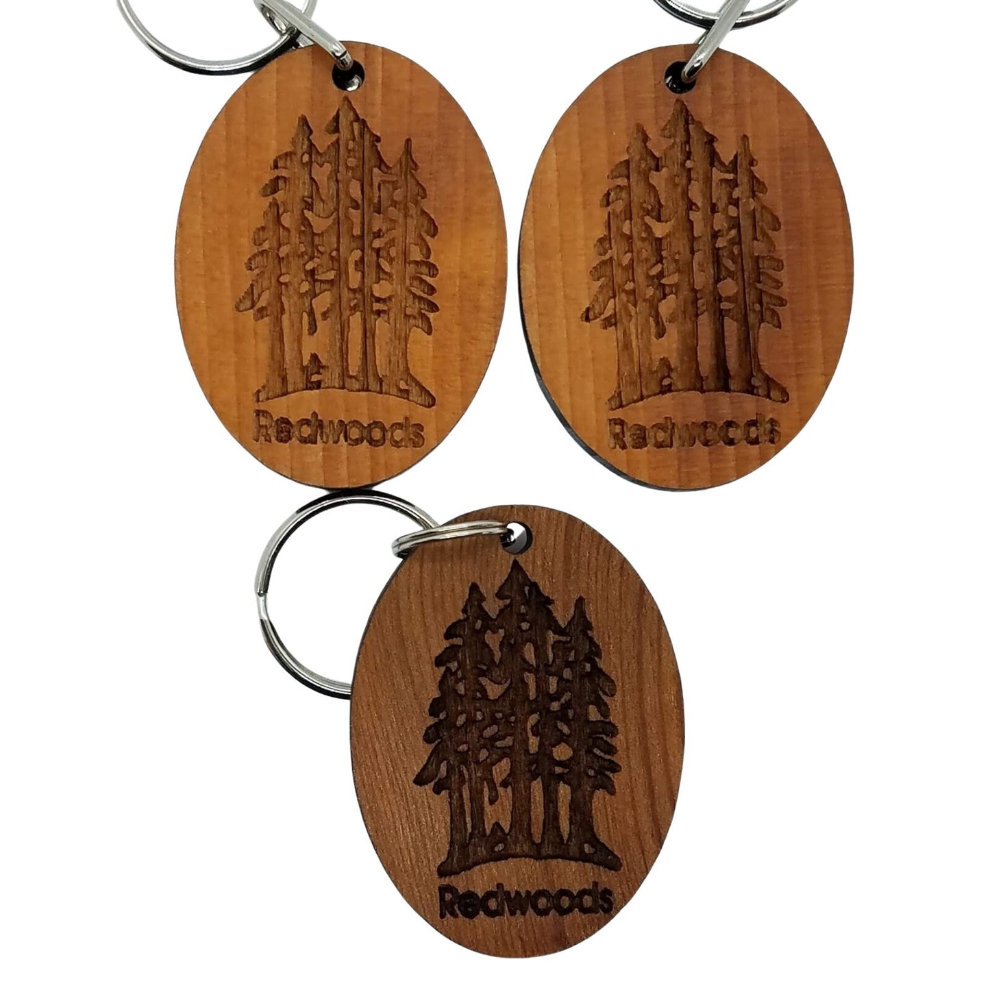 Sequoia National Park Redwood Trees Grove Wood Keychain California wood Souvenir Travel Gift - Wood Gift Key Chain Key Tag Key Ring - 4080SEQ