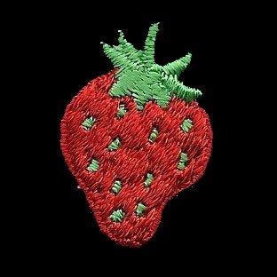 Strawberry Iron On Patch – 1.25″ Craft Patch - Strawberry Embellishment Strawberry Applique