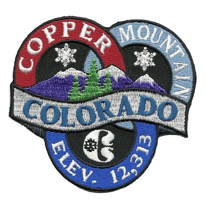 Copper Mountain – Colorado Patch – Ski Patch- CO Ski – Colorado Souvenir – Travel Patch – Iron On – Applique Embellishment 3"