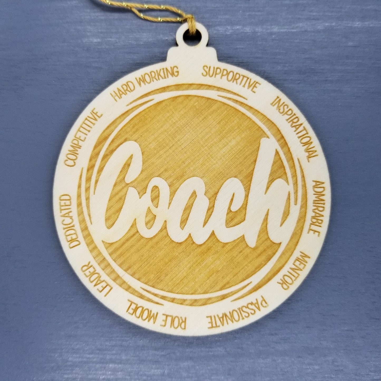 Coach Christmas Ornament - Character Traits - Handmade Wood Ornament - Gift for Coaches - Coach Gift - Football Basketball Wrestling