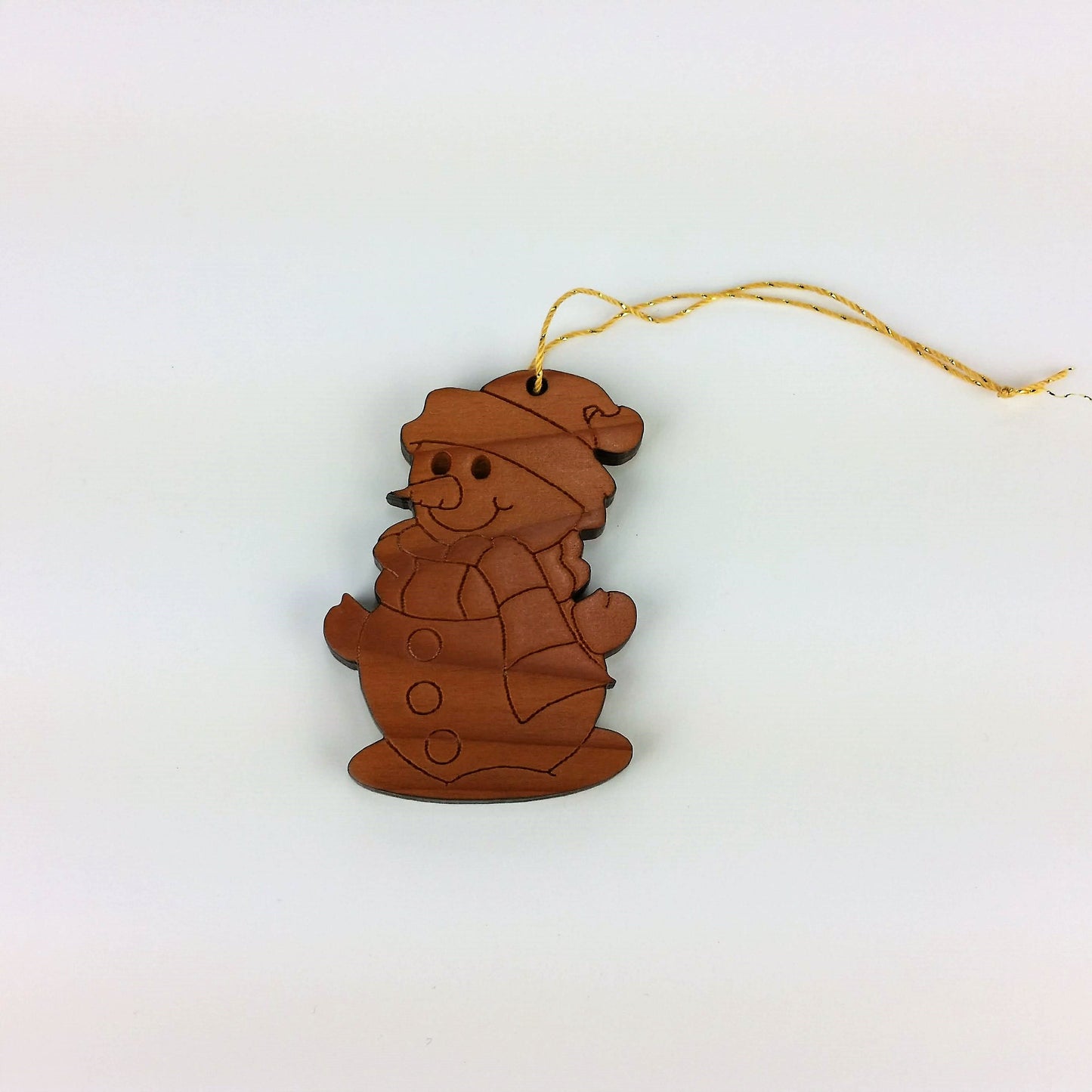 Snowman Christmas Ornament Wood Ornament Made in USA - 1060L