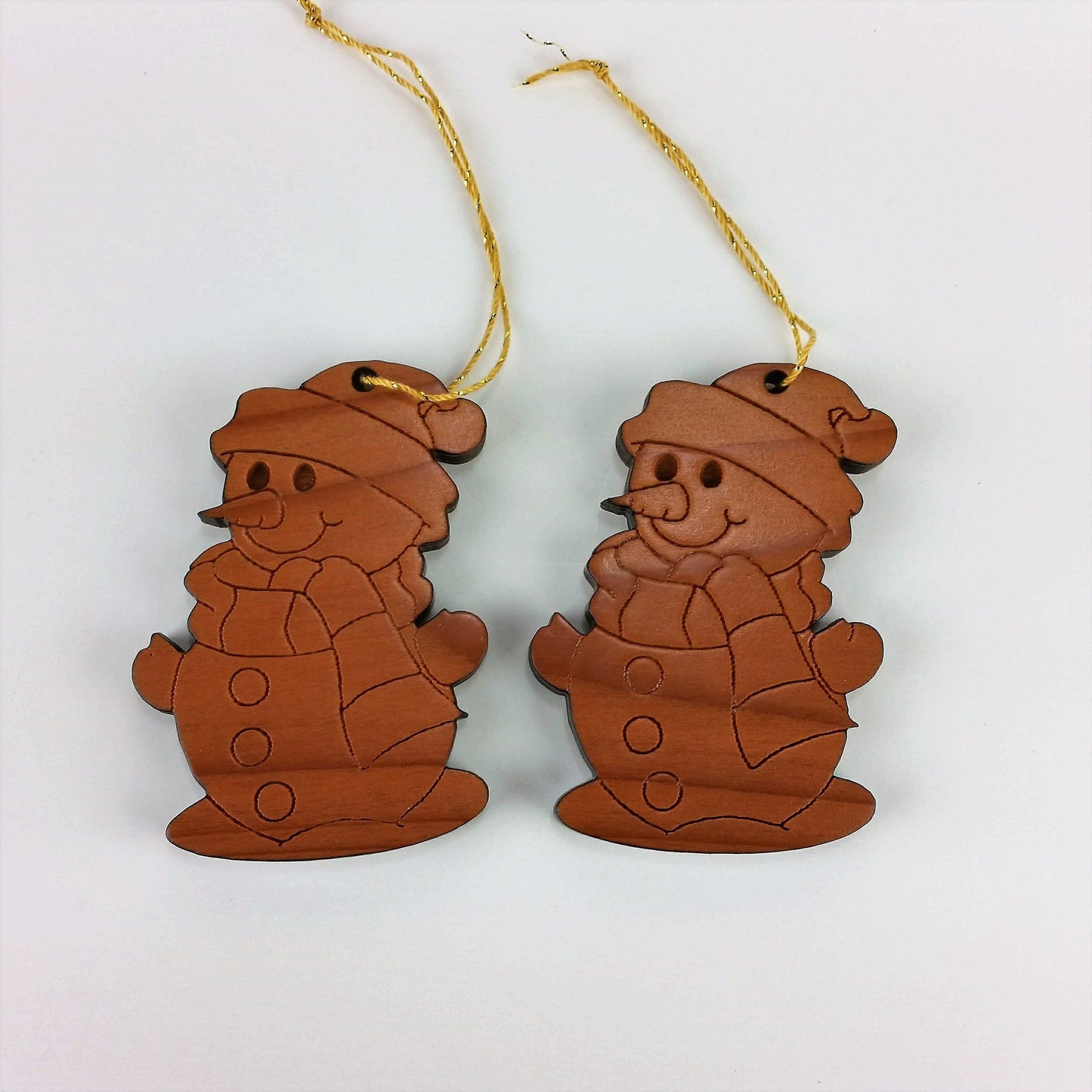 Snowman Christmas Ornament Wood Ornament Made in USA - 1060L