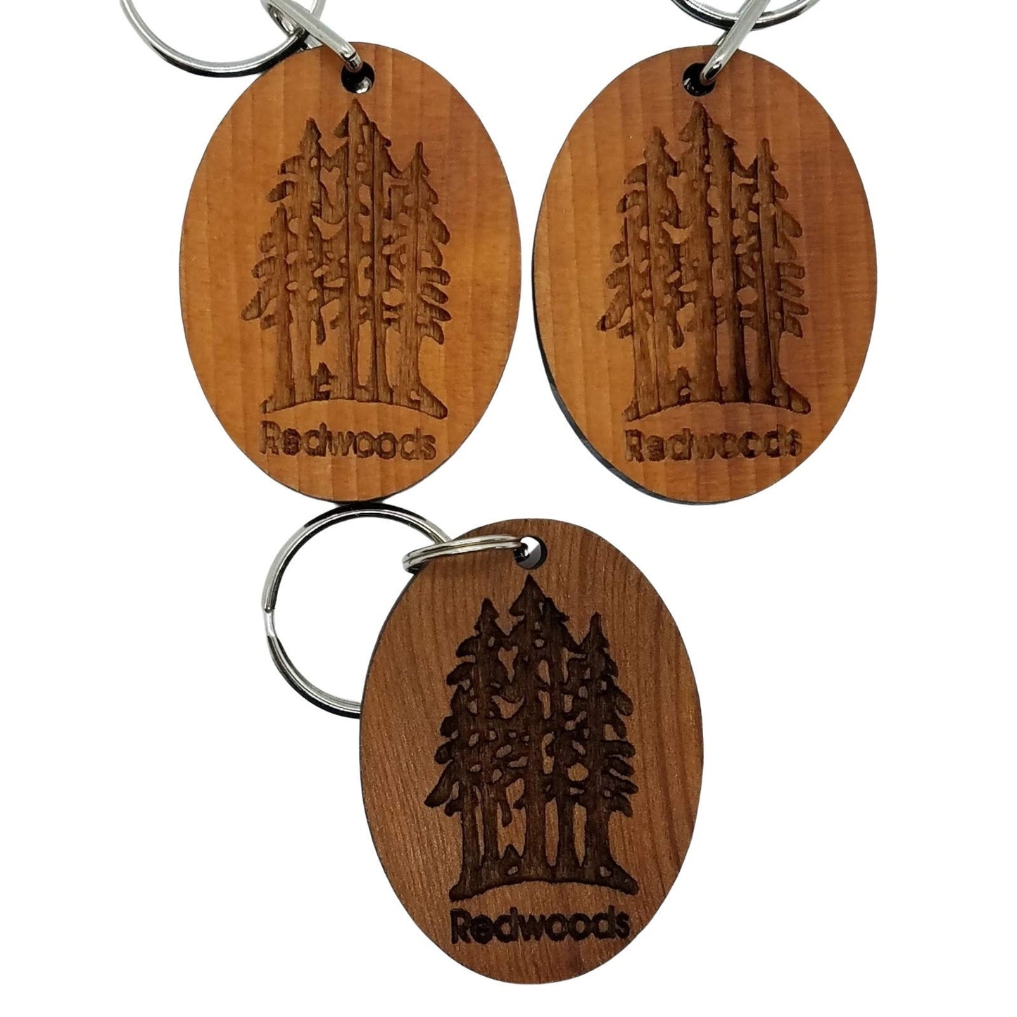 Redwood Trees Grove Wood Keychain California Redwood Souvenir Travel Gift - 4080
