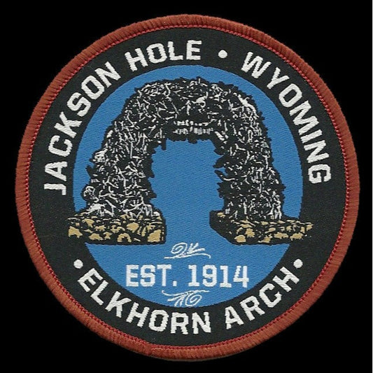 Wyoming Patch – WY Jackson Hole Patch - Travel Patch Iron On – Elkhorn Arch Souvenir Patch – Applique – Travel Gift 3" Embellishment