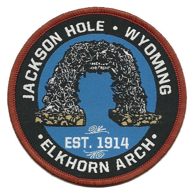 Wyoming Patch – WY Jackson Hole Patch - Travel Patch Iron On – Elkhorn Arch Souvenir Patch – Applique – Travel Gift 3" Embellishment