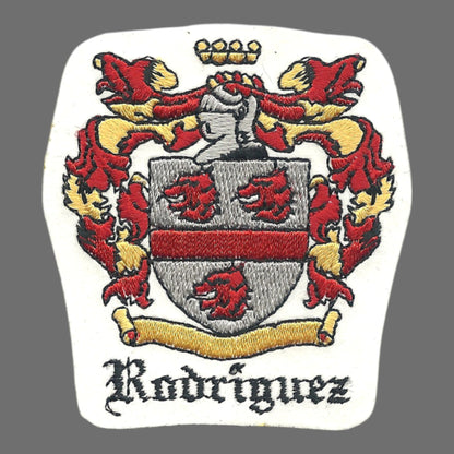 Rodriguez Coat of Arms or Family Crest Patch - 0-0420