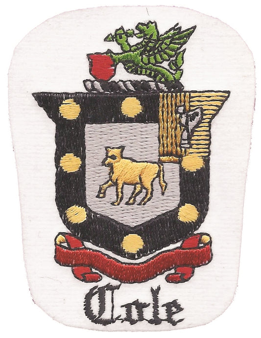 Cole Coat of Arms or Family Crest embroidered patch