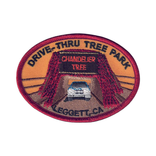 Drive Thru Tree Patch Oval Red Border 0-0851