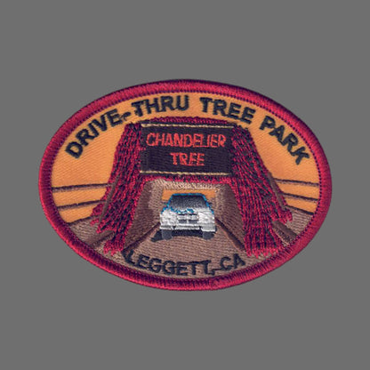 Drive Thru Tree Patch Oval Red Border 0-0851
