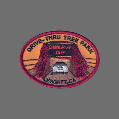 Drive Thru Tree Patch Oval Red Border 0-0851