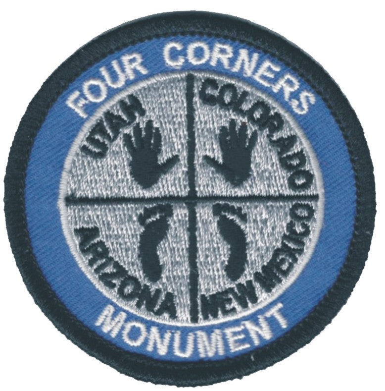 FOUR CORNERS MONUMENT UTAH COLORADO ARIZONA NEW MEXICO  EMBROIDERED PATCH