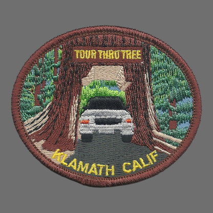 KLAMATH TOUR THRU TREE Souvenir Patch - 0-0883