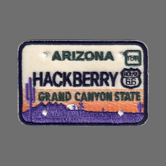 Hackberry ARIZONA License Plate Souvenir Patch - 0-1554