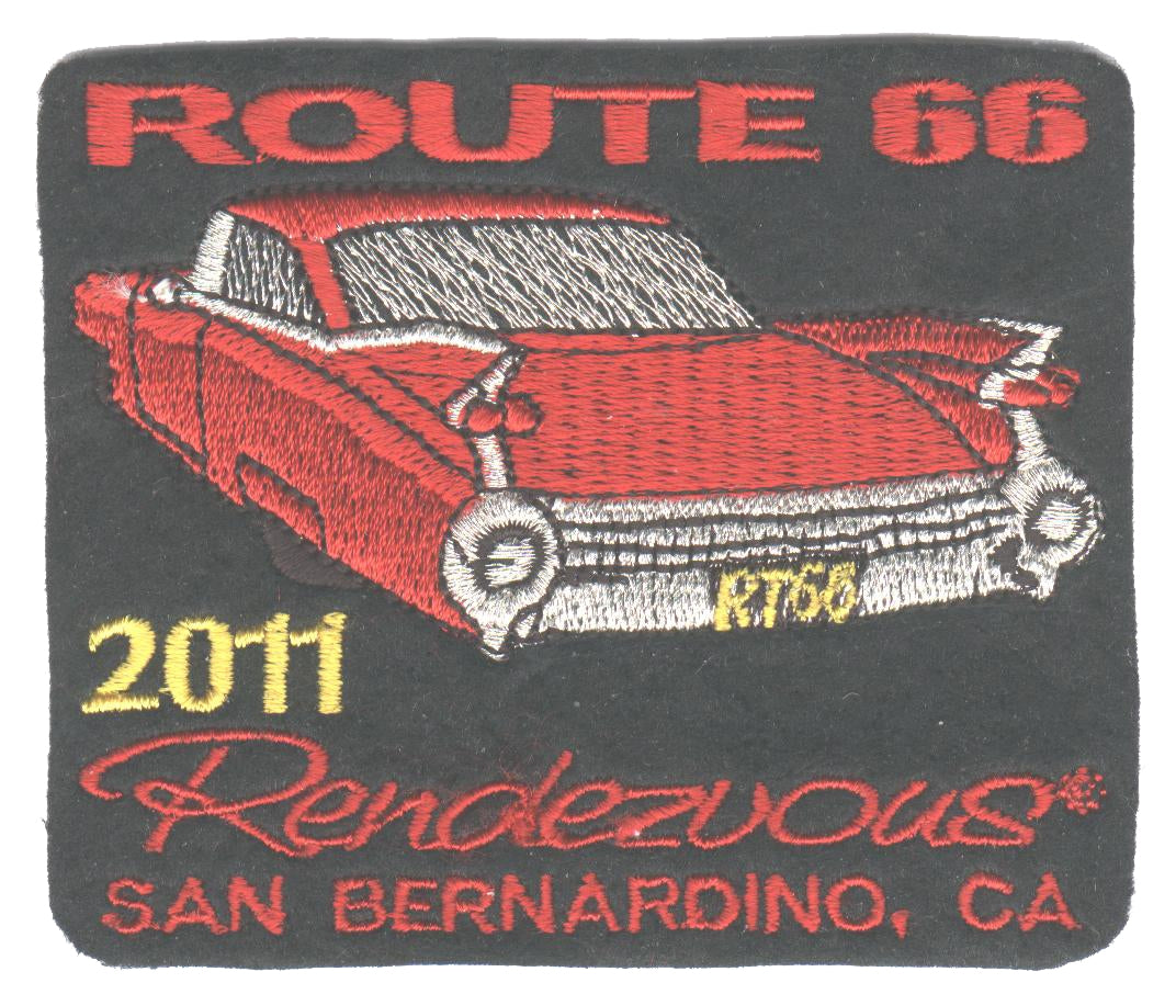 2011 ROUTE 66 RENDEZVOUS - SAN BERNARDINO souvenir patch - '59 Cadillac