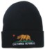 CALIFORNIA REPUBLIC flag embroidered knit beanie - 0182-1204