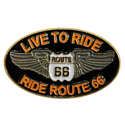 LIVE TO RIDE ROUTE 66 hat pin - 0475-0066-LIVE